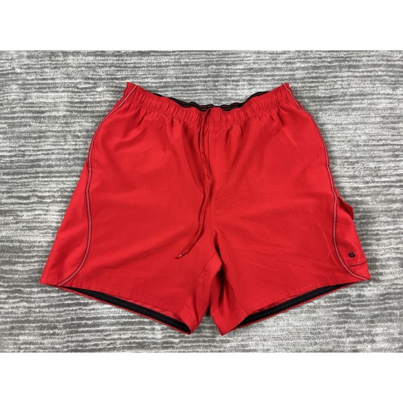 Nike Shorts Mens‎ Medium Red Cargo Shorts Mesh Lined Activewear - Picture 1 of 9